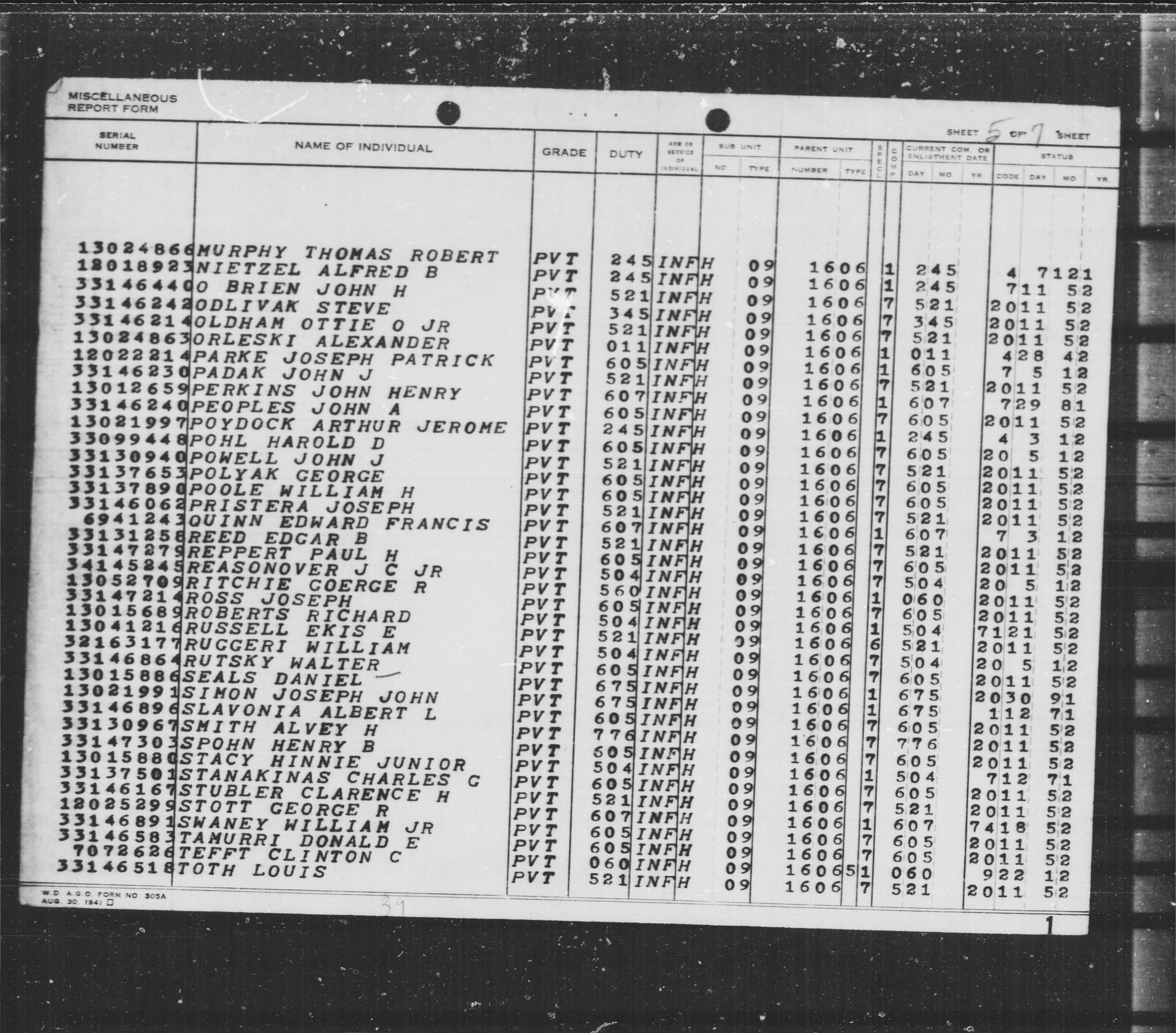 scanned record