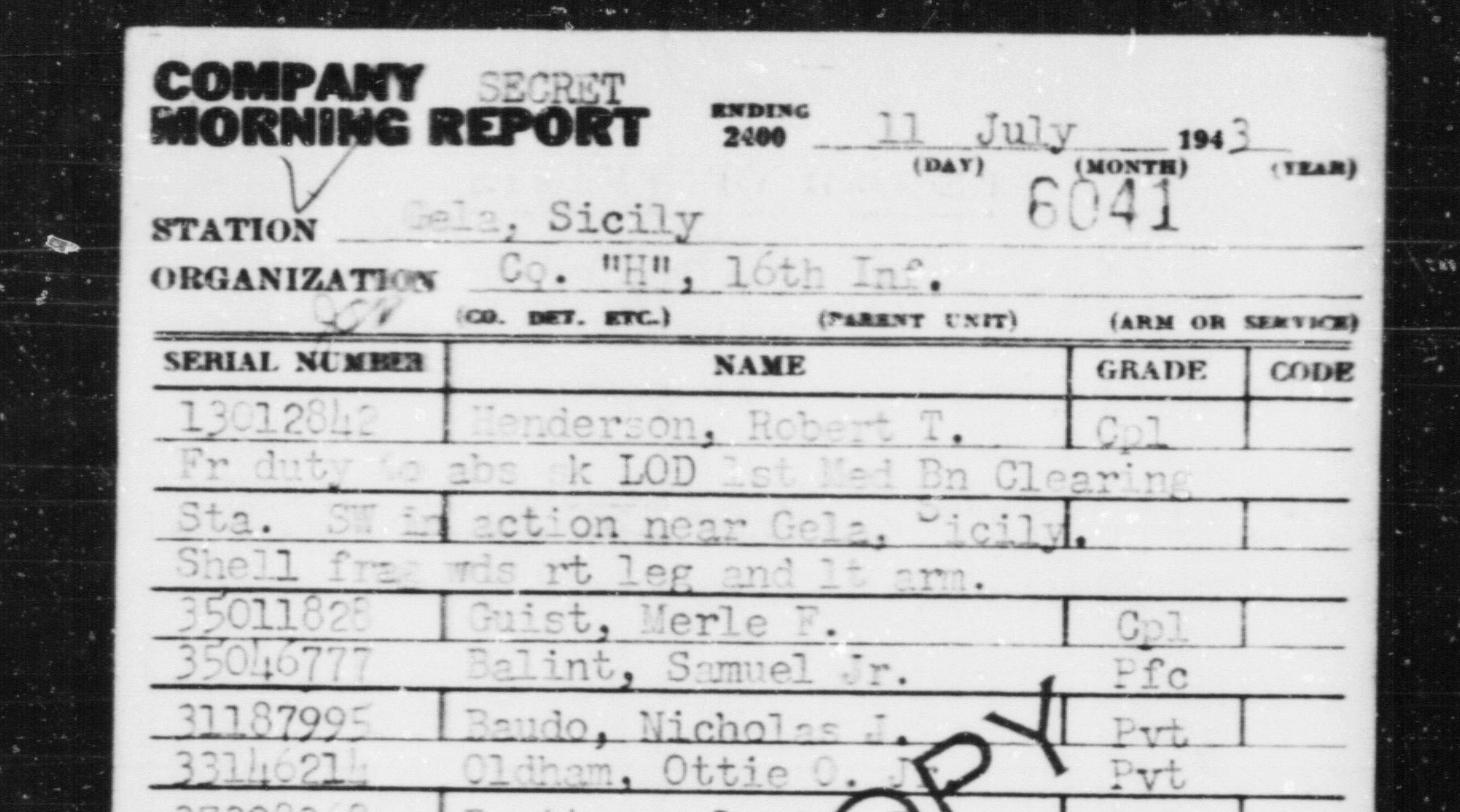 scanned record