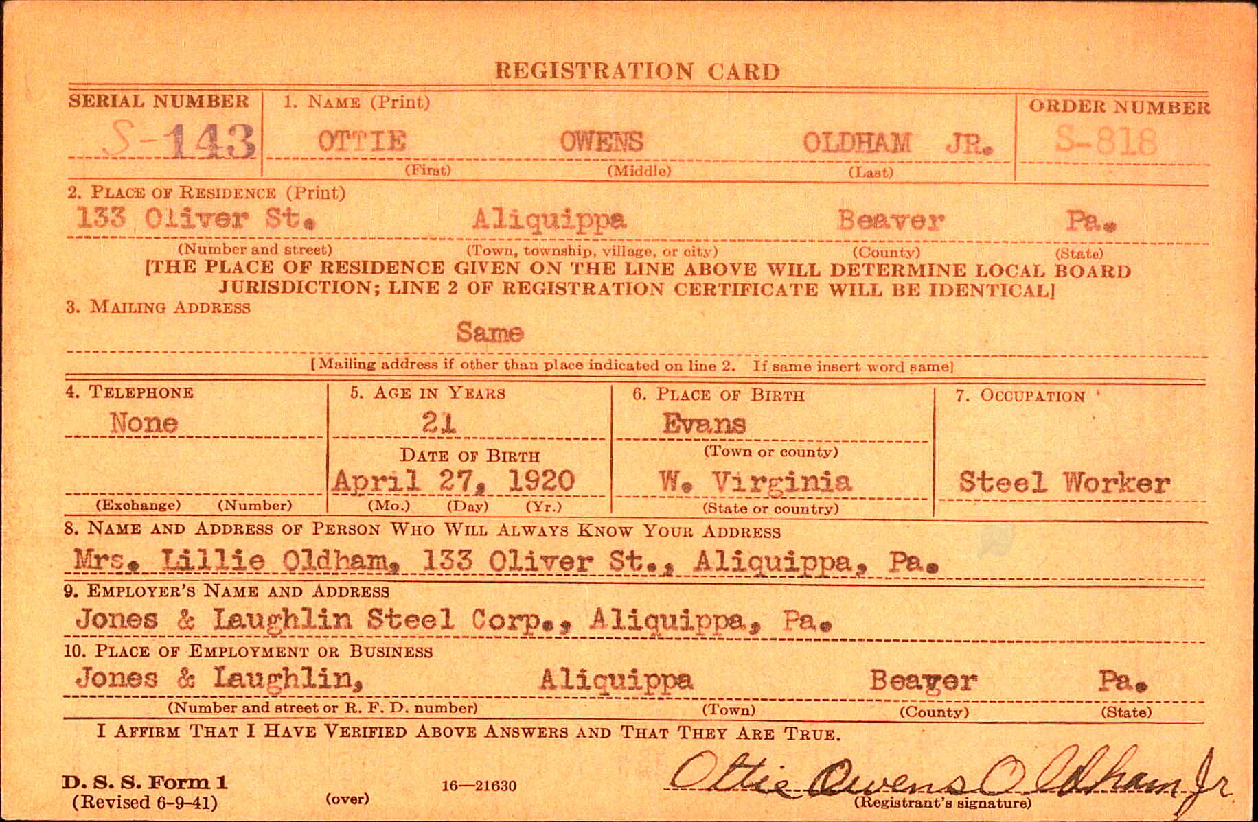 scanned record